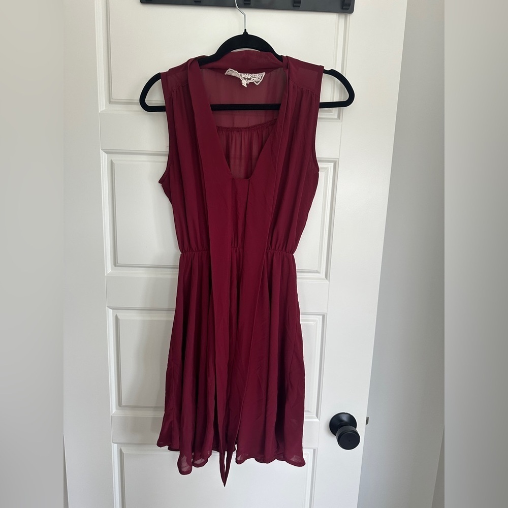 Pink Martini Red Pleated Midi Sundress